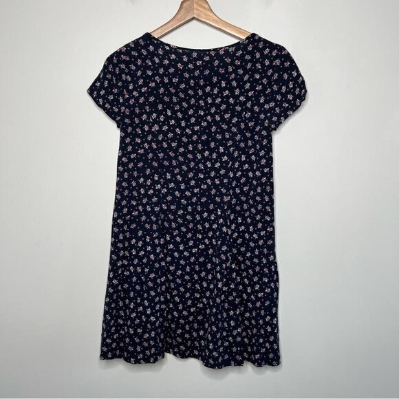 Anthropologie Pins and Needles Womens Size XS A Line Mini Dress Blue Floral - Picture 2 of 8
